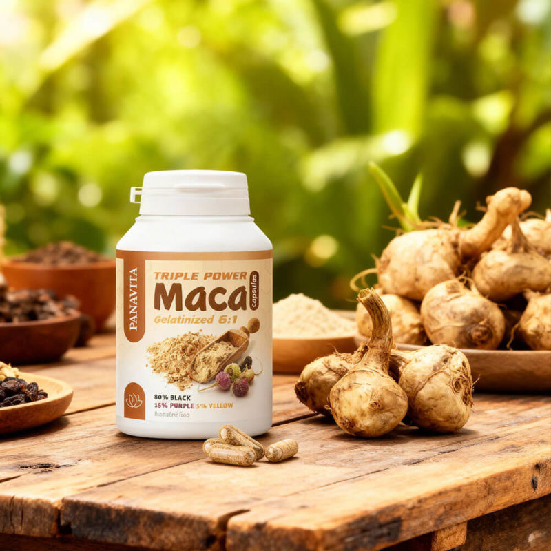 Želatínovaná Maca Triple Power (6:1), BIO, RAW
