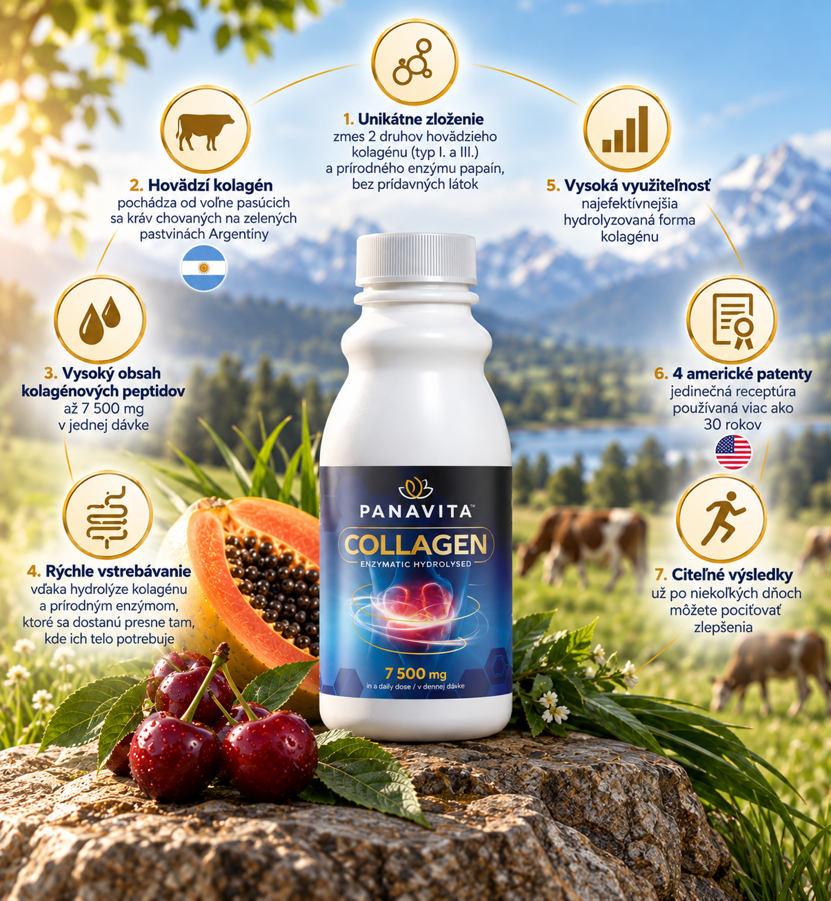 TOP 7 benefitov Panavita Collagen™