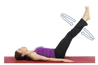 Leg Circles - Pomáha uvoľniť napätie v bedrových kĺboch