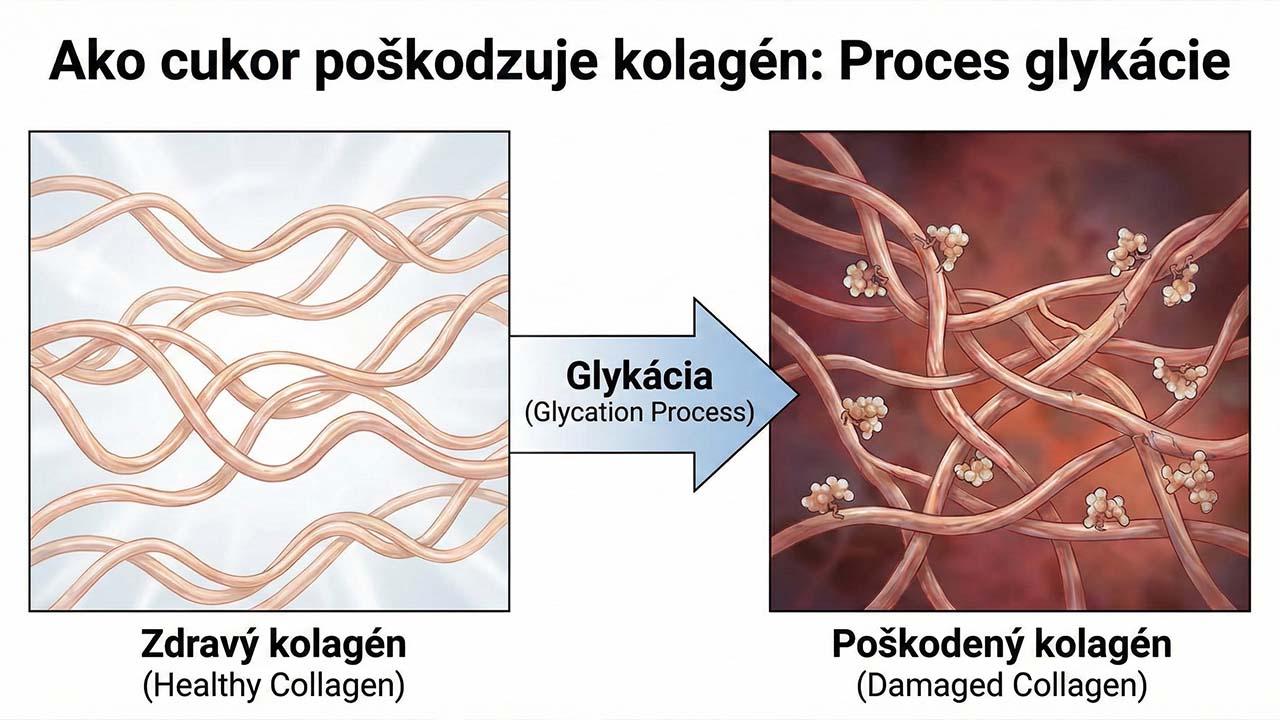 Ako sa tvorí kolagén v tele? 4 Ako cukor poškodzuje kolagén: Proces glykácie