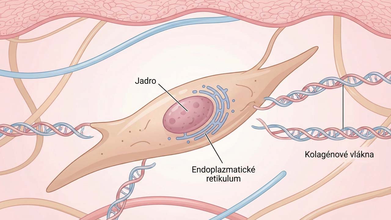 Ako sa tvorí kolagén v tele? 3 Fibroblast: Bunka zodpovedná za tvorbu kolagénu